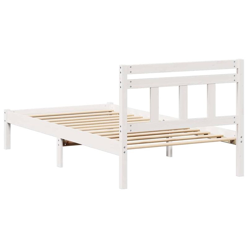 Casa si Gradina - Mobilier - Paturi si accesorii - Paturi - Cadru de pat Alb 100 x 200 cm Lemn masiv de pin - Infinity.ro