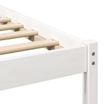 Casa si Gradina - Mobilier - Paturi si accesorii - Paturi - Cadru de pat Alb 100 x 200 cm Lemn masiv de pin - Infinity.ro