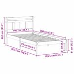 Casa si Gradina - Mobilier - Paturi si accesorii - Paturi - Cadru de pat Alb 100 x 200 cm Lemn masiv de pin - Infinity.ro