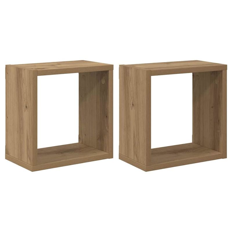 Casa si Gradina - Mobilier - Biblioteci si rafturi - Rafturi - Rafturi pe Perete Stejar Artizanal MDF 26 x 15 x 26 cm - Infinity.ro