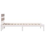 Casa si Gradina - Mobilier - Paturi si accesorii - Paturi - Cadru de pat cu spatar Alb 90x190 cm Lemn masiv de pin - Infinity.ro
