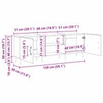 Casa si Gradina - Mobilier - Comode si corpuri - Comode - Cabinet TV cu raft Lemn vechi 150 x 30 x 50 cm Lemn compozit - Infinity.ro