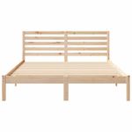Casa si Gradina - Mobilier - Paturi si accesorii - Paturi - Cadru de pat cu headboard Maro 140 x 200 cm Lemn de brad solid - Infinity.ro