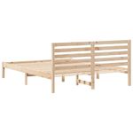 Casa si Gradina - Mobilier - Paturi si accesorii - Paturi - Cadru de pat cu headboard Maro 140 x 200 cm Lemn de brad solid - Infinity.ro