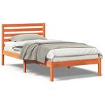 Casa si Gradina - Mobilier - Paturi si accesorii - Paturi - Cadru de pat Maro ceruit 100 x 200 cm Lemn de brad solid - Infinity.ro