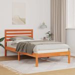 Casa si Gradina - Mobilier - Paturi si accesorii - Paturi - Cadru de pat Maro ceruit 100 x 200 cm Lemn de brad solid - Infinity.ro