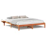 Casa si Gradina - Mobilier - Paturi si accesorii - Paturi - Cadru de pat cu mese laterale Maro ceruit 180 x 200 cm - Infinity.ro