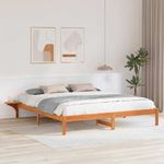 Casa si Gradina - Mobilier - Paturi si accesorii - Paturi - Cadru de pat cu mese laterale Maro ceruit 180 x 200 cm - Infinity.ro