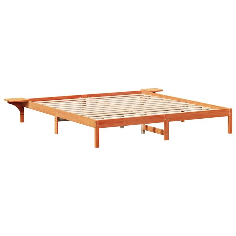 Casa si Gradina - Mobilier - Paturi si accesorii - Paturi - Cadru de pat cu mese laterale Maro ceruit 180 x 200 cm - Infinity.ro
