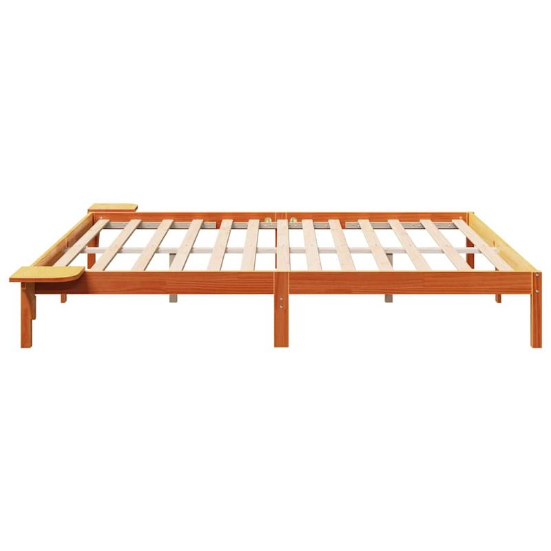 Casa si Gradina - Mobilier - Paturi si accesorii - Paturi - Cadru de pat cu mese laterale Maro ceruit 180 x 200 cm - Infinity.ro