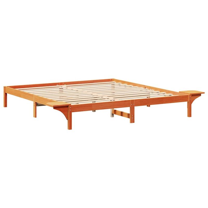 Casa si Gradina - Mobilier - Paturi si accesorii - Paturi - Cadru de pat cu mese laterale Maro ceruit 180 x 200 cm - Infinity.ro
