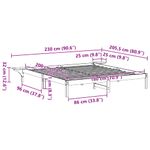 Casa si Gradina - Mobilier - Paturi si accesorii - Paturi - Cadru de pat cu mese laterale Maro ceruit 180 x 200 cm - Infinity.ro