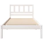 Casa si Gradina - Mobilier - Paturi si accesorii - Paturi - Cadru de pat cu headboard Alb 90 x 200 cm Lemn de brad solid - Infinity.ro