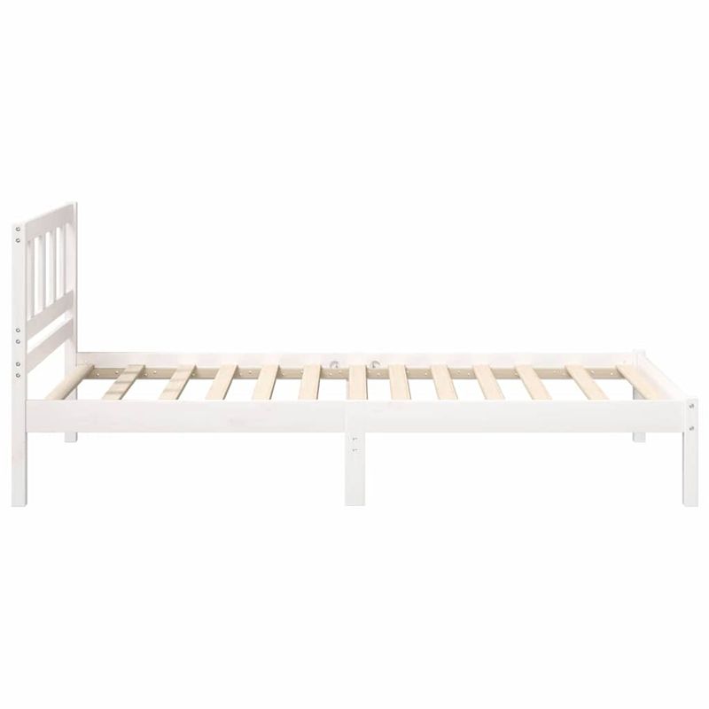 Casa si Gradina - Mobilier - Paturi si accesorii - Paturi - Cadru de pat cu headboard Alb 90 x 200 cm Lemn de brad solid - Infinity.ro