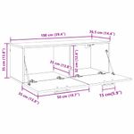 Casa si Gradina - Mobilier - Dulapuri si sifoniere - Dulapuri - Dulap de perete Stejar negru 100 x 36.5 x 35 cm Lemn compozit - Infinity.ro
