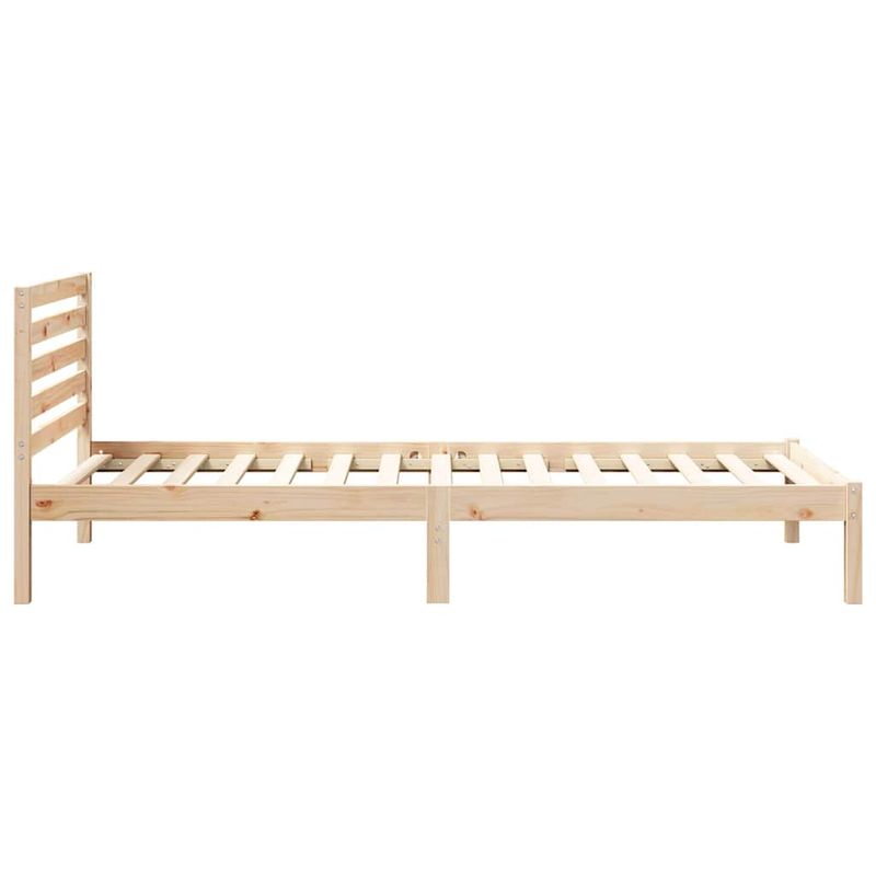 Casa si Gradina - Mobilier - Paturi si accesorii - Paturi - Cadru de pat cu headboard Maro 90 x 210 cm Lemn de brad solid - Infinity.ro