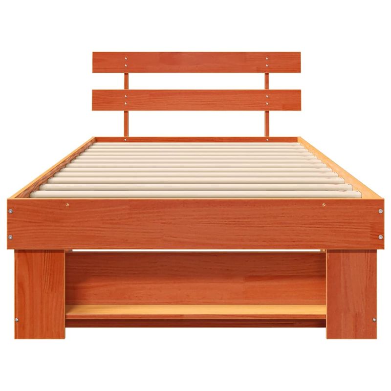 Casa si Gradina - Mobilier - Paturi si accesorii - Paturi - Cadru de pat Maro ceruit 90 x 200 cm Lemn de brad solid - Infinity.ro