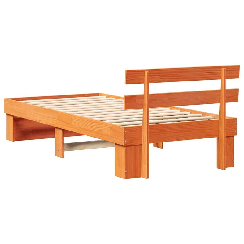 Casa si Gradina - Mobilier - Paturi si accesorii - Paturi - Cadru de pat Maro ceruit 90 x 200 cm Lemn de brad solid - Infinity.ro