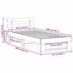 Casa si Gradina - Mobilier - Paturi si accesorii - Paturi - Cadru de pat Maro ceruit 90 x 200 cm Lemn de brad solid - Infinity.ro