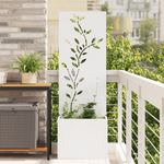 Casa si Gradina - Gradinarit si plante - Plante si ghivece - Ghivece si suporturi - Ghiveci de Gradina cu Panou Decorativ Alb 50 x 140 cm - Infinity.ro