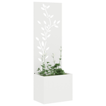Casa si Gradina - Gradinarit si plante - Plante si ghivece - Ghivece si suporturi - Ghiveci de Gradina cu Panou Decorativ Alb 50 x 140 cm - Infinity.ro