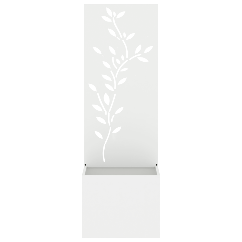 Casa si Gradina - Gradinarit si plante - Plante si ghivece - Ghivece si suporturi - Ghiveci de Gradina cu Panou Decorativ Alb 50 x 140 cm - Infinity.ro