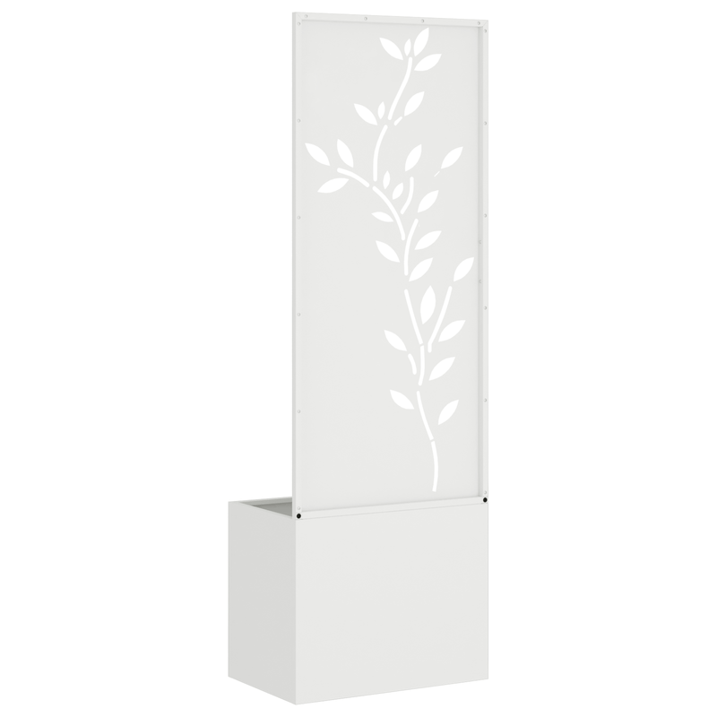 Casa si Gradina - Gradinarit si plante - Plante si ghivece - Ghivece si suporturi - Ghiveci de Gradina cu Panou Decorativ Alb 50 x 140 cm - Infinity.ro