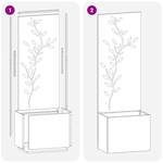 Casa si Gradina - Gradinarit si plante - Plante si ghivece - Ghivece si suporturi - Ghiveci de Gradina cu Panou Decorativ Alb 50 x 140 cm - Infinity.ro