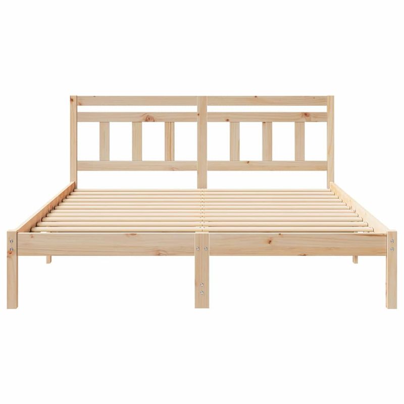 Casa si Gradina - Mobilier - Paturi si accesorii - Paturi - Cadru de pat cu headboard Maro 140 x 200 cm Lemn masiv de pin - Infinity.ro