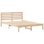 Casa si Gradina - Mobilier - Paturi si accesorii - Paturi - Cadru de pat cu headboard Maro 140 x 220 cm Lemn de brad solid - Infinity.ro