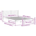 Casa si Gradina - Mobilier - Paturi si accesorii - Paturi - Cadru de pat cu headboard Maro 140 x 220 cm Lemn de brad solid - Infinity.ro