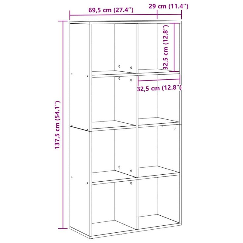 Casa si Gradina - Mobilier - Biblioteci si rafturi - Biblioteci - Dulap pentru carti Stejar negru 69.5 x 29 x 137.5 cm - Infinity.ro
