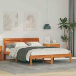 Casa si Gradina - Mobilier - Paturi si accesorii - Paturi - Cadru de pat Maro ceruit 120 x 190 cm Lemn de brad solid - Infinity.ro