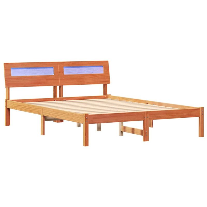 Casa si Gradina - Mobilier - Paturi si accesorii - Paturi - Cadru de pat Maro ceruit 120 x 190 cm Lemn de brad solid - Infinity.ro
