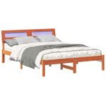 Casa si Gradina - Mobilier - Paturi si accesorii - Paturi - Cadru de pat Maro ceruit 120 x 190 cm Lemn de brad solid - Infinity.ro