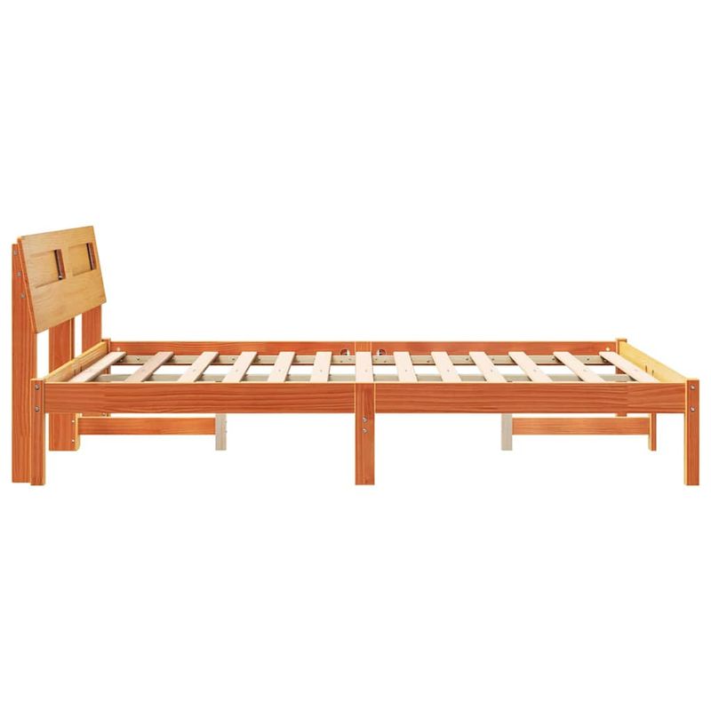 Casa si Gradina - Mobilier - Paturi si accesorii - Paturi - Cadru de pat Maro ceruit 120 x 190 cm Lemn de brad solid - Infinity.ro