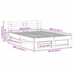 Casa si Gradina - Mobilier - Paturi si accesorii - Paturi - Cadru de pat cu headboard Maro 160 x 200 cm Lemn de brad - Infinity.ro