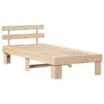 Casa si Gradina - Mobilier - Paturi si accesorii - Paturi - Cadru de pat cu spatar 75x190 cm din lemn solid de pin - Infinity.ro