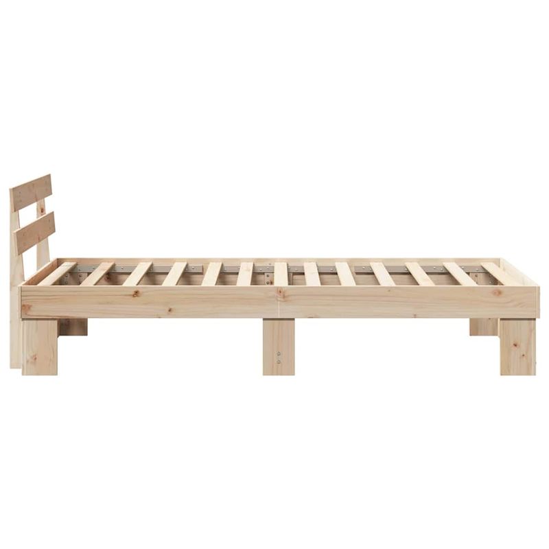 Casa si Gradina - Mobilier - Paturi si accesorii - Paturi - Cadru de pat cu spatar 75x190 cm din lemn solid de pin - Infinity.ro