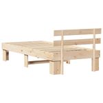 Casa si Gradina - Mobilier - Paturi si accesorii - Paturi - Cadru de pat cu spatar 75x190 cm din lemn solid de pin - Infinity.ro
