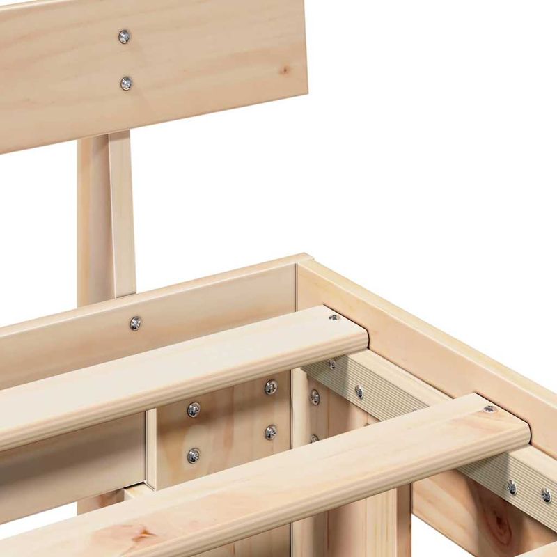 Casa si Gradina - Mobilier - Paturi si accesorii - Paturi - Cadru de pat cu spatar 75x190 cm din lemn solid de pin - Infinity.ro