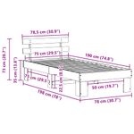 Casa si Gradina - Mobilier - Paturi si accesorii - Paturi - Cadru de pat cu spatar 75x190 cm din lemn solid de pin - Infinity.ro