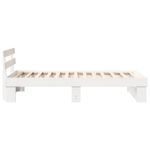 Casa si Gradina - Mobilier - Paturi si accesorii - Paturi - Cadru de pat cu headboard Alb 80 x 200 cm Lemn de brad solid - Infinity.ro