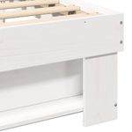Casa si Gradina - Mobilier - Paturi si accesorii - Paturi - Cadru de pat cu headboard Alb 80 x 200 cm Lemn de brad solid - Infinity.ro