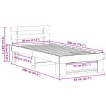 Casa si Gradina - Mobilier - Paturi si accesorii - Paturi - Cadru de pat cu headboard Alb 80 x 200 cm Lemn de brad solid - Infinity.ro