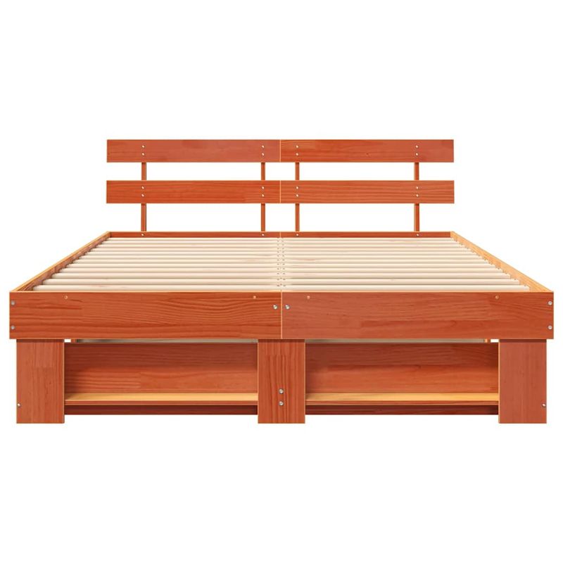 Casa si Gradina - Mobilier - Paturi si accesorii - Paturi - Cadru de pat Maro ceruit 150 x 200 cm Lemn de brad solid - Infinity.ro