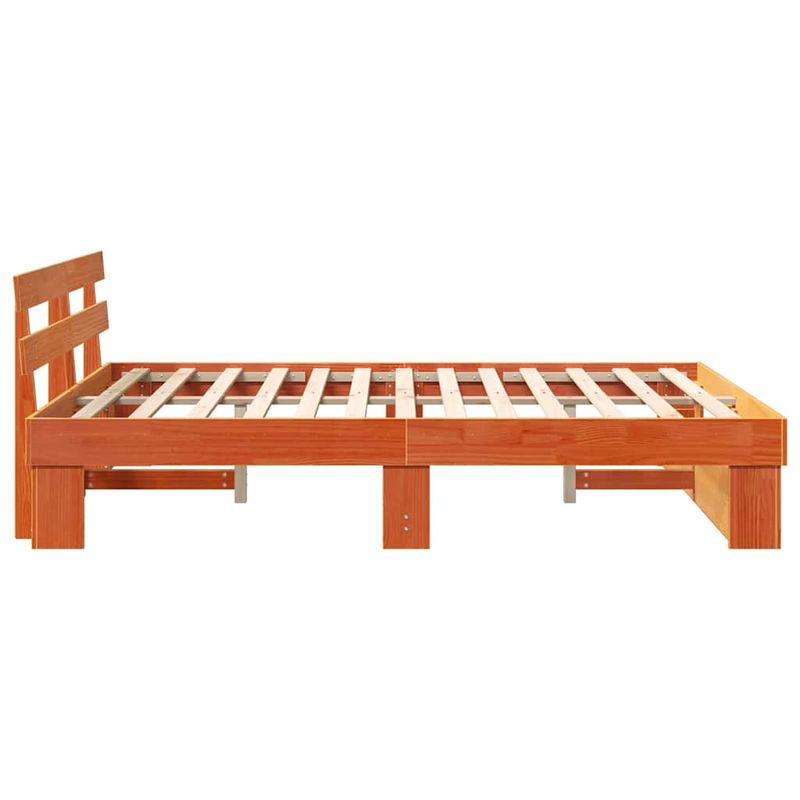 Casa si Gradina - Mobilier - Paturi si accesorii - Paturi - Cadru de pat Maro ceruit 150 x 200 cm Lemn de brad solid - Infinity.ro
