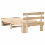 Casa si Gradina - Mobilier - Paturi si accesorii - Paturi - Cadru de pat cu headboard Maro 100 x 200 cm Lemn de brad solid - Infinity.ro