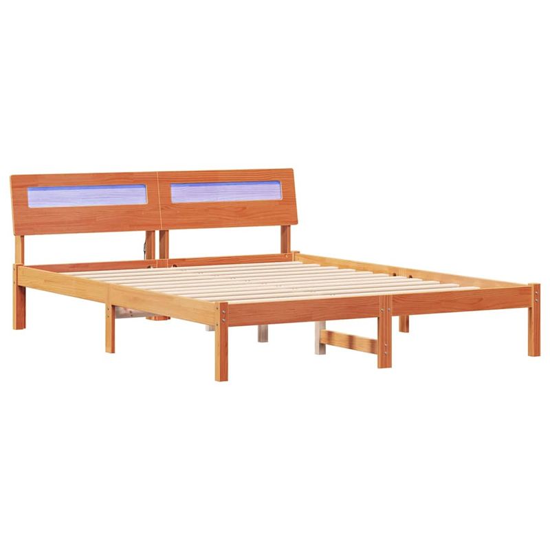 Casa si Gradina - Mobilier - Paturi si accesorii - Paturi - Cadru de pat Maro ceruit 160 x 200 cm Lemn de brad solid - Infinity.ro