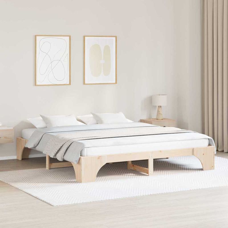 Casa si Gradina - Mobilier - Paturi si accesorii - Paturi - Pat 200x200 cm din Lemn de Pin - Infinity.ro